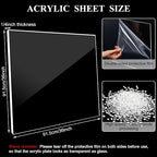 Roowest 2 Pcs 36 x 36 Inch, 1/4 Inch Thick Clear Acrylic Sheet Plastic Acrylic - Image 2