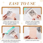 Geiserailie 8 Pcs Embossing Folders 2d/3D Embossing Machine Template Paper Card - Image 3