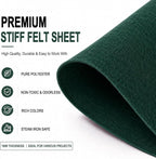 Hunter Green Large Felt Fabric 36" x 36", 1mm Stiff Felt Sheet, Nonwoven Fabric - Image 4