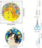 Zhenqing Night Sky Cats Cross Stitch Kit - Image 6