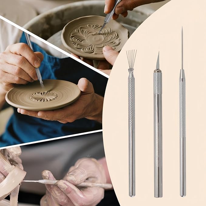 Basic Polymer Clay Tools, Clay Sculpting Tools Acrylic Roller Pin, Double-Ended - Image 2