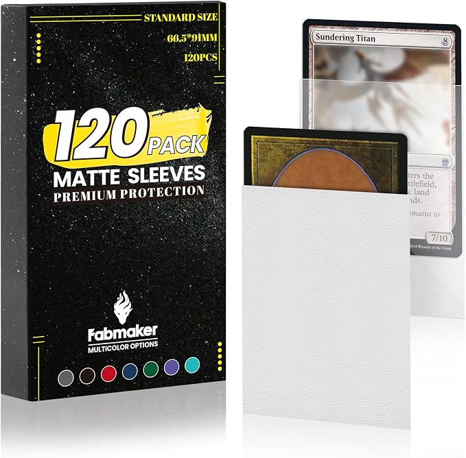 120Pack Card Sleeves for Trading Cards, Matte Card Sleeves Deck Card Protectors by Fabmaker