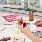 Rowood Wooden Flower Kit, DIY Artifical Flower Building Set Craft Kit - Image 7