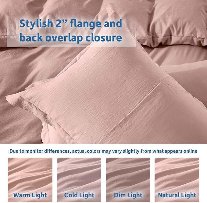 Nestl Blush Pink Duvet Cover Queen Size - Image 8