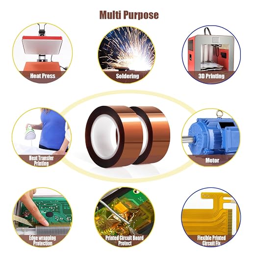 MEBMIK 2 Rolls 20mm x16m Heat Tape High Temperature Heat Resistant Tape Heat - Image 7