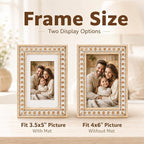 Solid Wood 4x6 Picture Frame Beaded Frame - Image 3