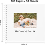 10x10 Inch DIY Scrapbook Photo Album, Hardcover Kraft Paper Acid-Free, 50 Sheets - Image 2