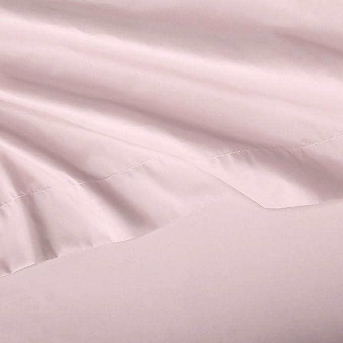 Amazon Basics Kid's Soft, Breathable Microfiber 4-Piece Sheet Set, Light Pink - Image 4