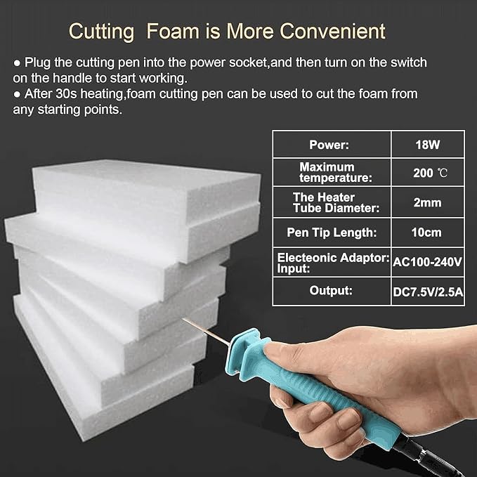 Foam Cutter Electric Hot Wire Cutter Pen 10CM Foam Board Cutting - Image 7