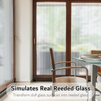 VELIMAX Reeded Glass Window Film, Window Privacy Film, Frosted Window Vinyl - Image 2