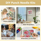 Doodlream Rose Flower DIY Punch Needle Embroidery Kit - Image 4