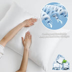 2 Pack Cooling Pillow Cases, Viscose Derived from Bamboo Pillow Protectors - Image 4