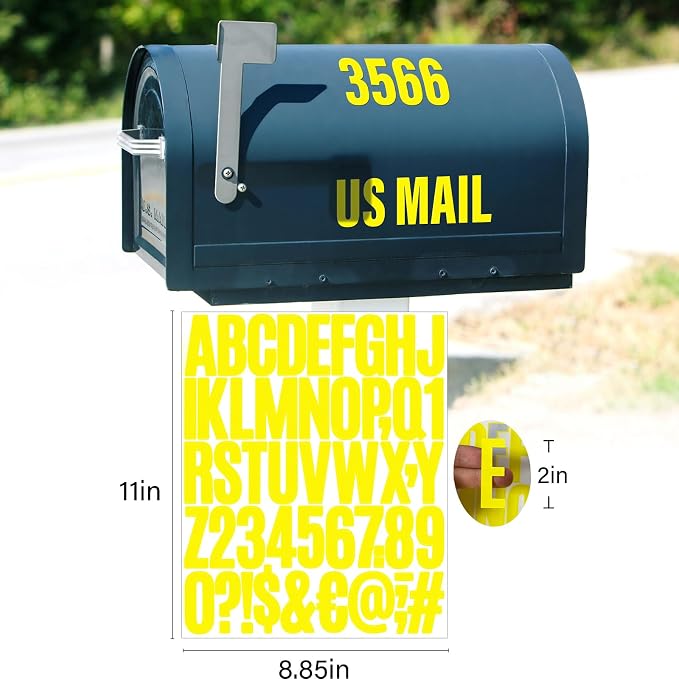 Letter Stickers, Mailbox Numbers, 2 Inch Waterproof Vinyl Alphabet | 2 Inch - Image 2