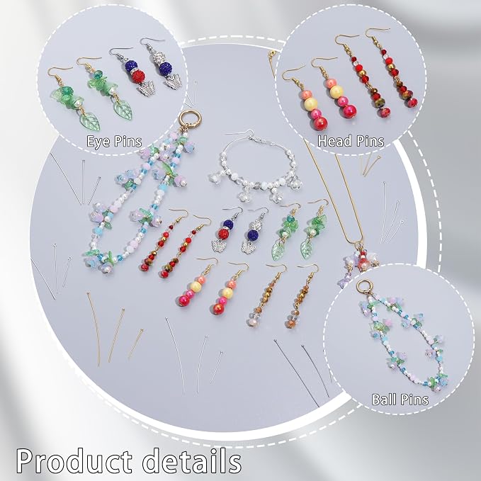 400 PCS 30mm 50mm 70mm Mixed Length Eye Pins - Image 5