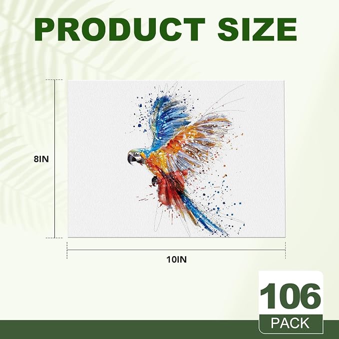 ESRICH 8x10 Canvas for Painting, 8x10 Inch Value Pack of 106, Canvas Boards for - Image 2