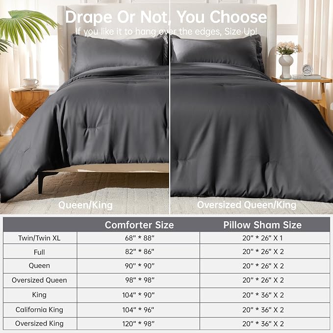 MUXHOMO King Size Comforter Set, All Season Ultra Soft Down Alternative Bedding - Image 8