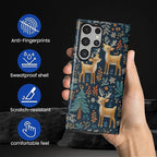 Case for Samsung Galaxy S24 Ultra Case, Cute Christmas Reindeer Design Hybrid - Image 3