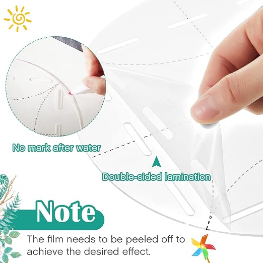 7 Pcs Quilt Circle Template Fabric Marking Pens Set Including Round Acrylic - Image 3