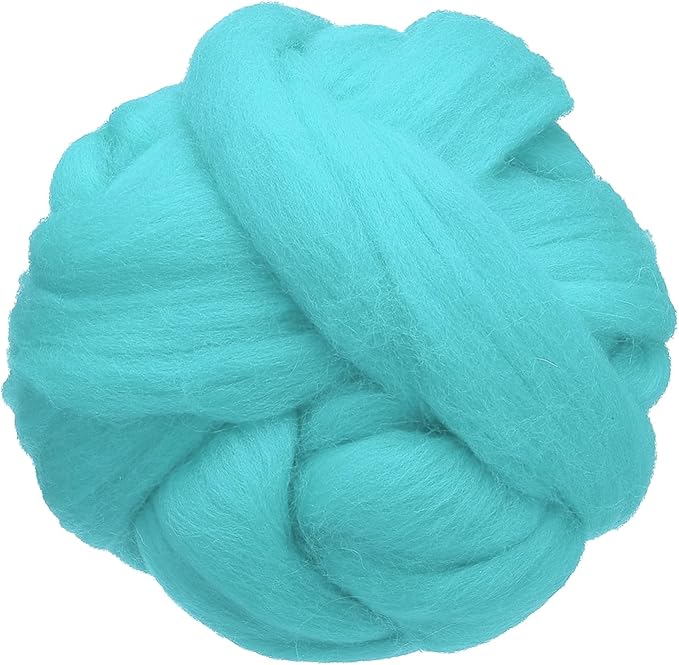uxcell 3.53oz Wool Roving Yarn, Needle Felting Wool Fiber DIY Craft Needle Wet by uxcell