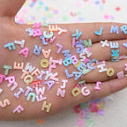 Letter Nail Art Charms Random Candy Color Letter Resin Nail Rhinestones Kawaii - Image 3