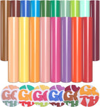 Tintnut Multicolored Puff Heat Transfer Vinyl, easy cut & weed, stretch washable by Tintnut