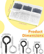 FIVEIZERO 450pcs Small Screw Eye Pins - Image 2