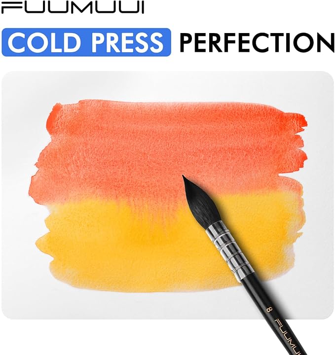 Watercolor Paper Block 7x10 Inch, Fuumuui 100% Cotton Paper Pad, 20 Sheets - Image 4