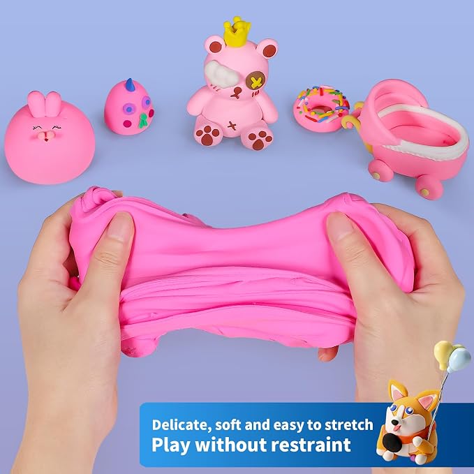 ifergoo Pink Air Dry Clay - Image 3