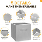 Criusia Large Storage Cubes, 13 Inch Cube Storage Bins - Image 6