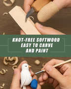 Basswood Carving Blocks 24PCS: Whittling Wood Blocks Wood Carving Kit - Image 4