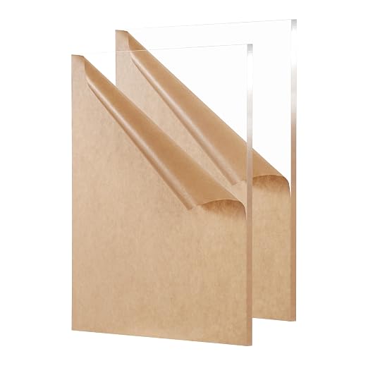 KAITELA Clear Acrylic Sheet 18" x 24" x 1/4" Thick Cast Plexiglass Panel by KAITELA