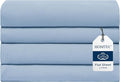 Full Size Flat Sheet 4 Pack, 100% Cotton Percale Flat Bed Sheet, Breathable & by HOMTEC