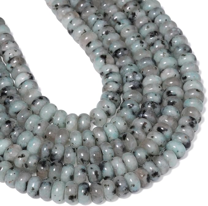 Songxi 5x8mm Natural Sesame Jasper Stone Rondelle Beads, Gemstone - Image 7