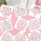9pcs Navia Floral Stencils - Image 6