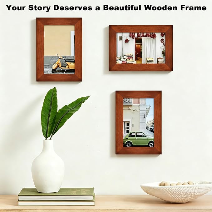 RPJC 4x6 inch Picture Frame Made of Solid Wood High Definition Glass - Image 4