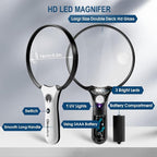Large Magnifying Glass with Light, Magnifier Handheld Illuminated Lighted - Image 6