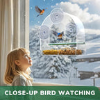 SUNALLY Window Bird Feeder for Outdoors, Fummingbird Feeder for Viewing Inside - Image 7