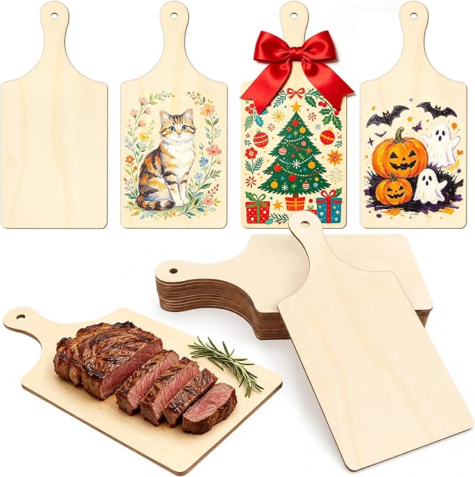 Vmiapxo 16 Pack Unfinished Wood Cutting Board Craft by Vmiapxo