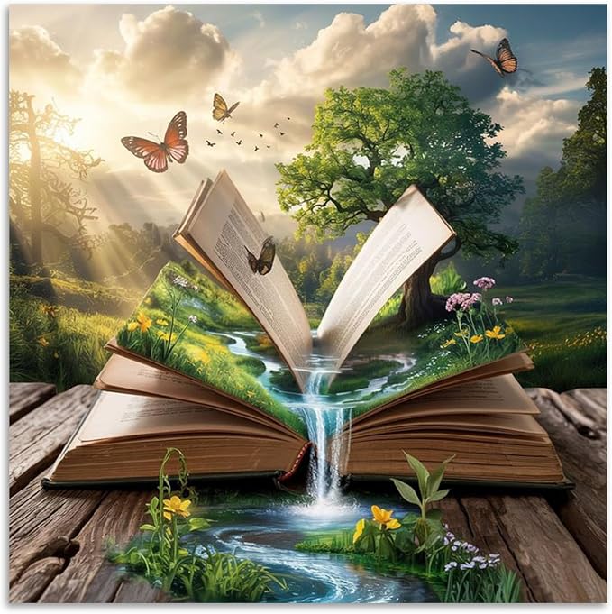 Magic Book Diamond Art Kits for Adults Beginners 14x14 in, DIY Craft Gift | by Kalonyth