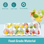 3 Pack Ice Cube Trays with Lid for Freezer, Flexible Silicone Bottom for Easy - Image 3