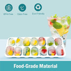 Ice Cube Trays for Freezer – 5 Pack 70 Cubes Total, Reinforced Snap Lids That - Image 2