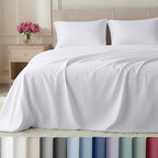Luxury White California King Size Bed Sheets Set by CaliforniaDesignDen