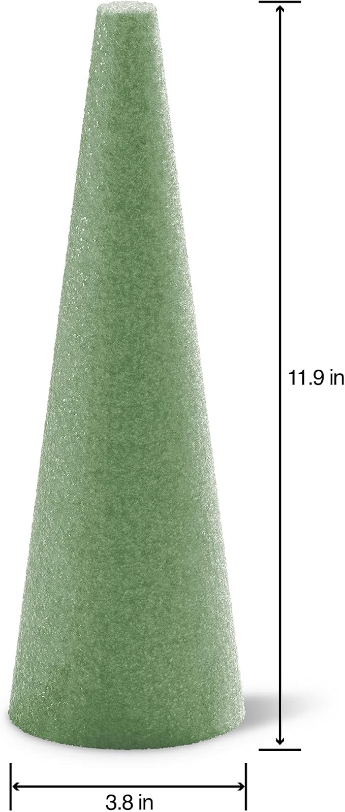 FloraCraft FloraFōM Cone 3.8 Inch x 11.9 Inch Green - Image 2