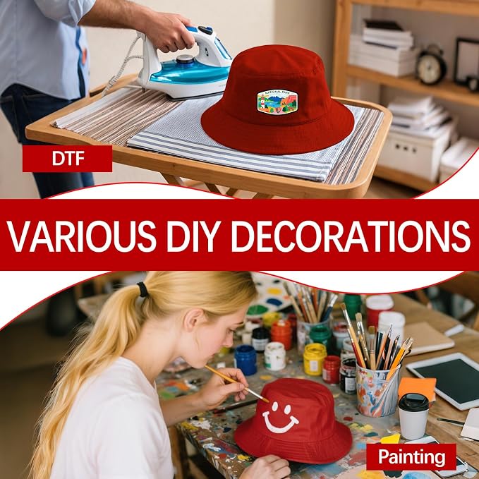 Bucket Hats Bulk Solid Color DIY Blank Hat Bucket Hats - Image 6