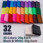 Tomorotec 32 Colors Polymer Clay Kit, 22.4 oz Soft Oven Bake Clay - Image 2