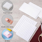 Joez Wonderful 4 Sheets Foam Adhesive Squares＆Circles, Precut Squares Strips - Image 3