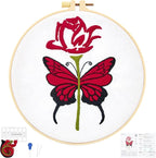 Butterfly Rose Embroidery Kits for Beginners Adults, Valentine's Day Hand - Image 7