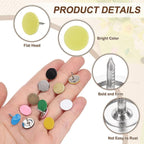 uxcell 150Pcs Upholstery Tacks, 11mmx10mm Flat Head Thumb Tack Decorative - Image 3