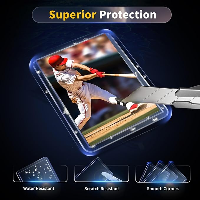 200 Card Sleeves Hard Plastic, Premium Baseball Card Sleeves, Sports Football - Image 4