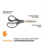 Fiskars 8" Left-Handed Titanium All Purpose Scissors - Image 3